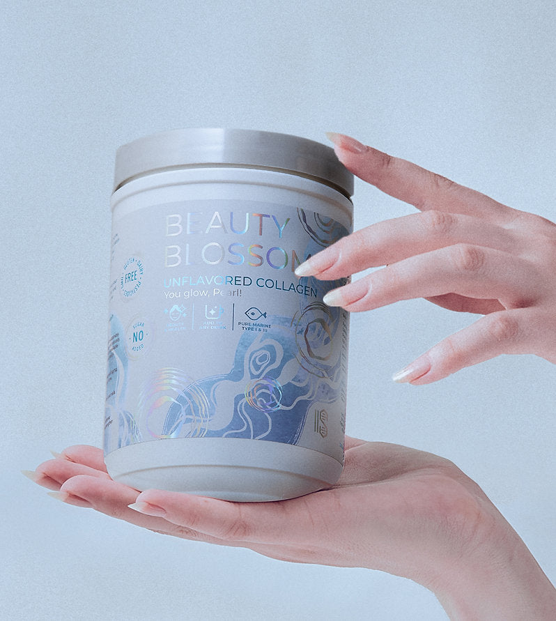 Our unique unflavored blend of pure marine collagen, vitamin C, hyaluronic acid, and biotin will inspire you to break out of your shell. Bring creativity into your daily routine by easily adding this blend to any of your favorite drinks or dishes. Grab your fins and get ready to embrace your inner mermaid with healthy looking hair and smooth skin that shines brighter than the most precious pearl. Are you ready to let your beauty blossom?!