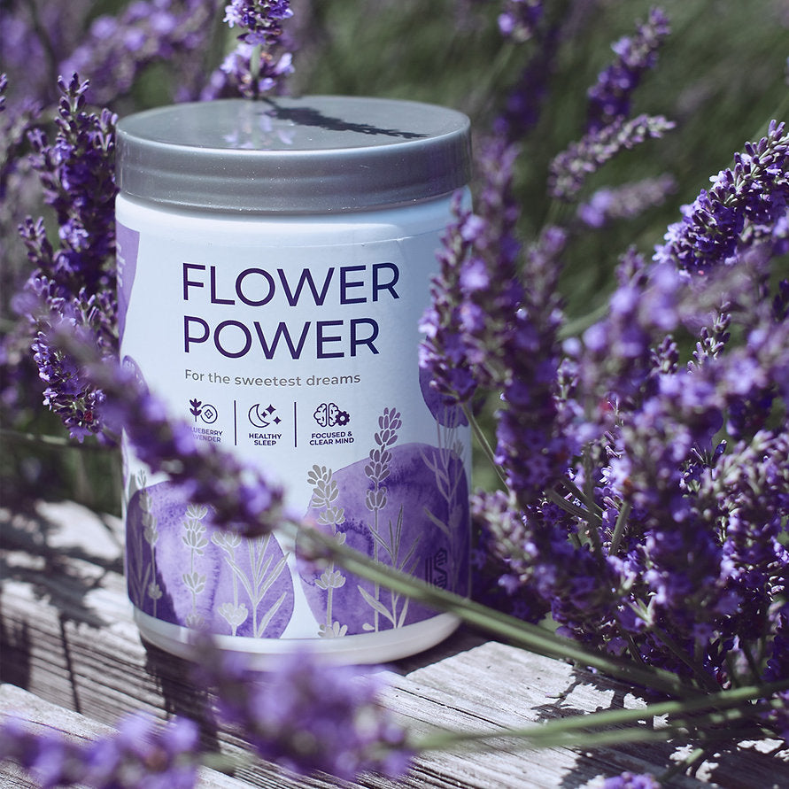 Flower Power - our unique amino acids based melatonin-free formula for improving quality of sleep and reducing stress and anxiety